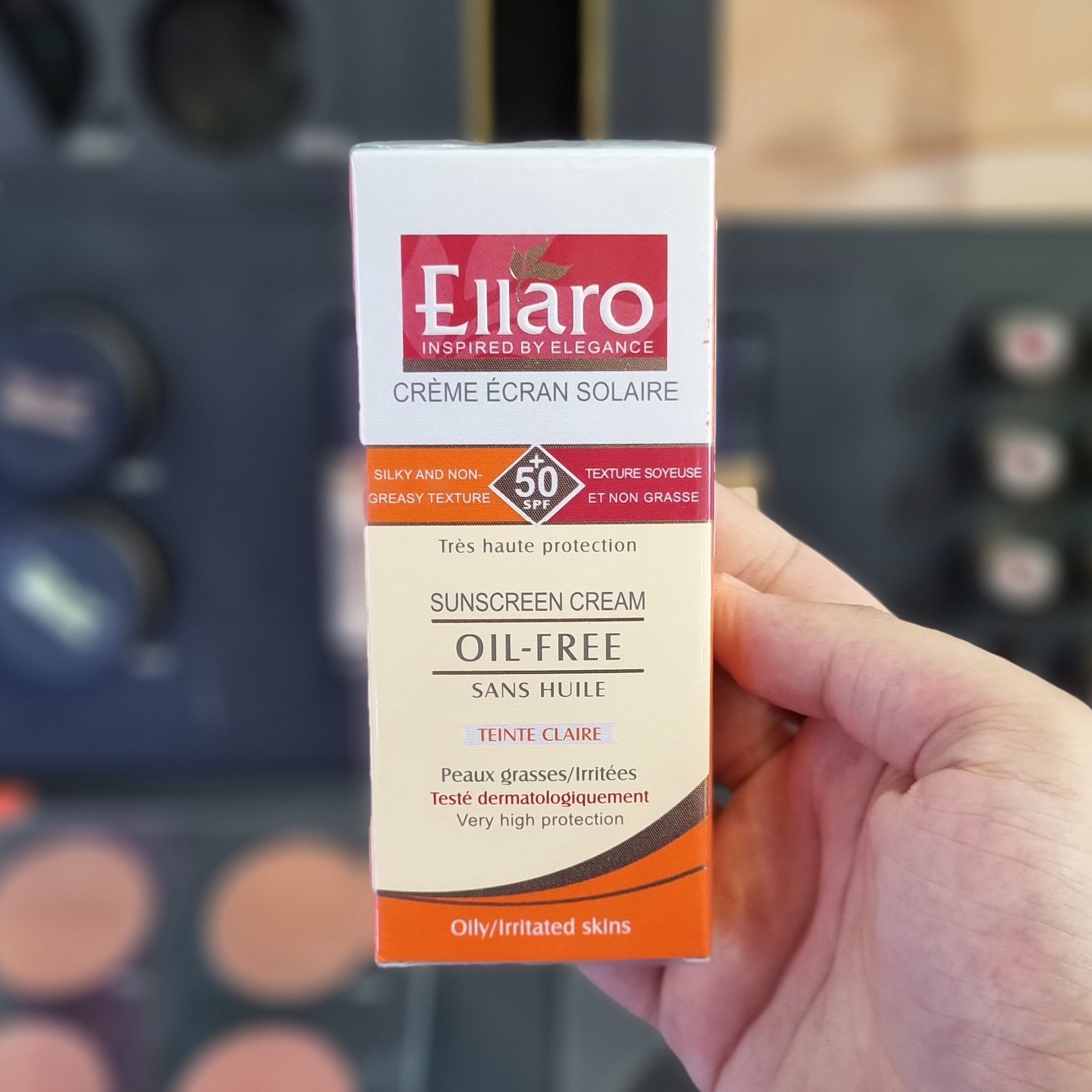 ضد آفتاب الارو Ellaro رنگ بژ روشن spf50 مناسب پوست چرب (اصل)