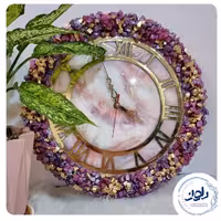 ساعت چوبی با روکش رزین لاکچری  (سایز 40 سانت)