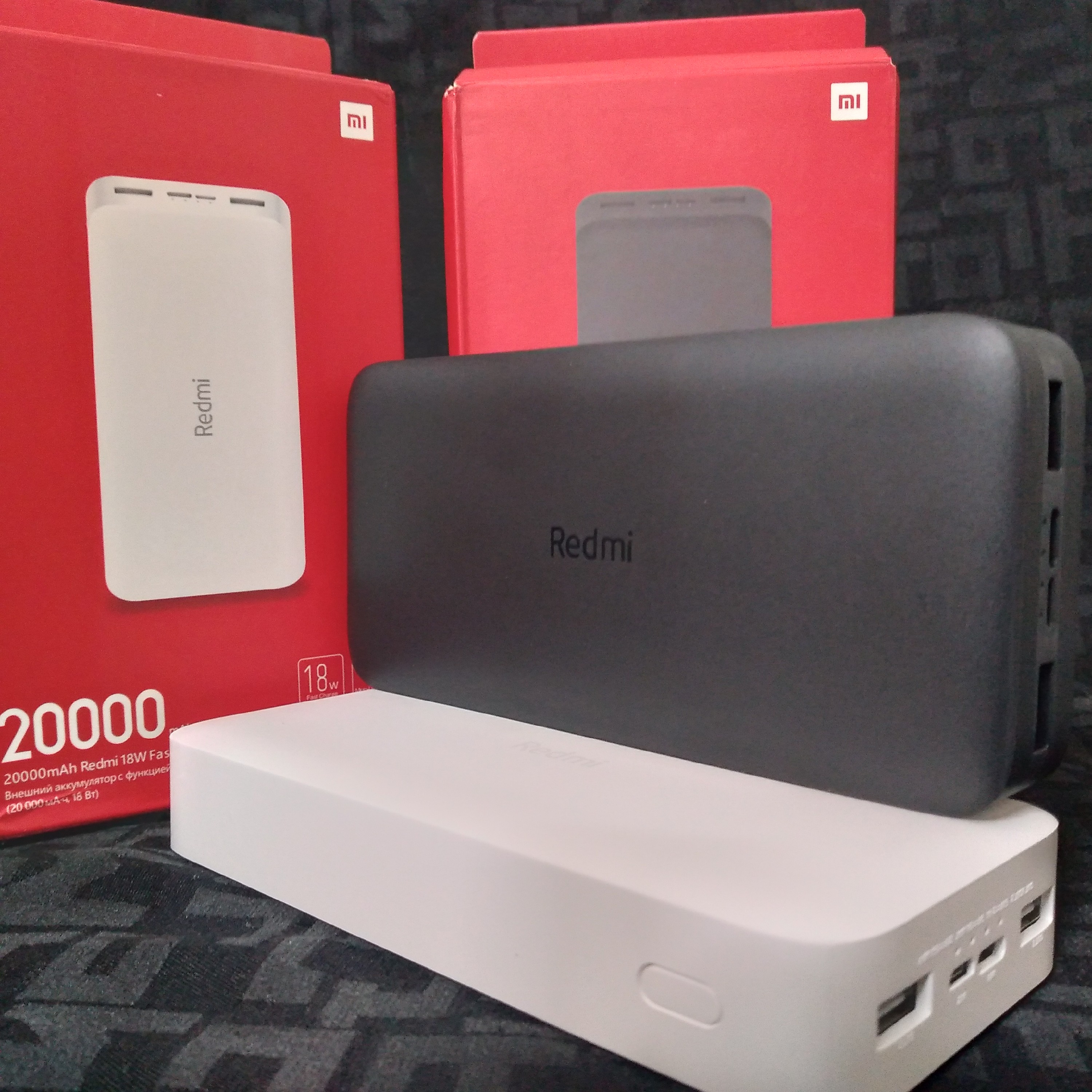 پاوربانک 20000 شیائومی اورجینال  فست و با دو پورت خروجی به همراه کابل تایپ سی