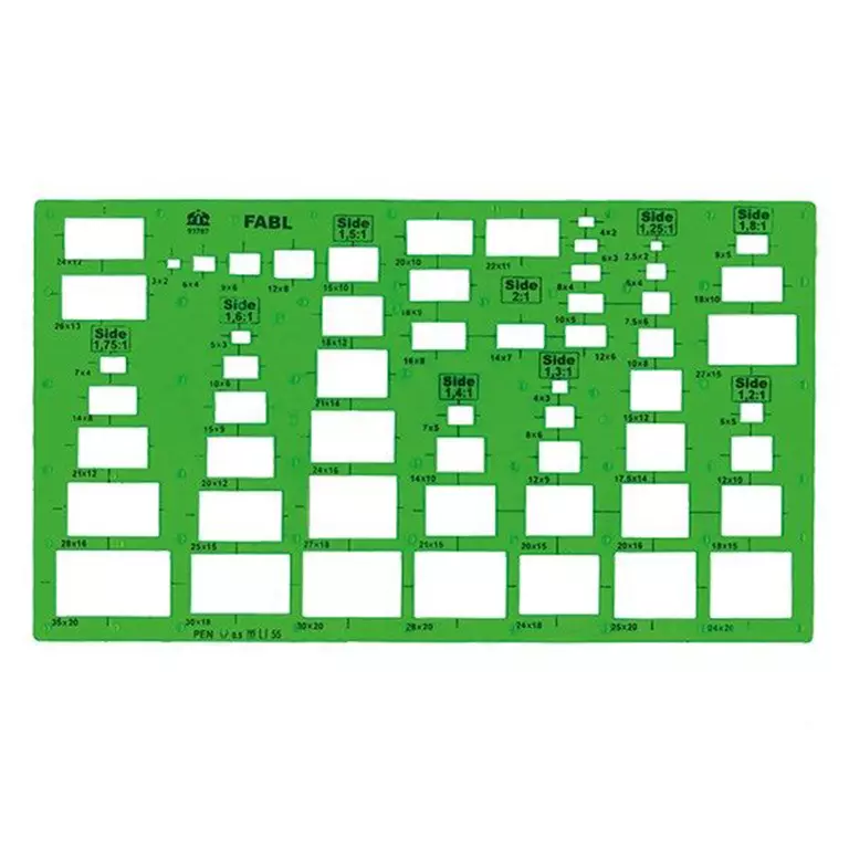 شابلون مستطیل فابل کد FB417