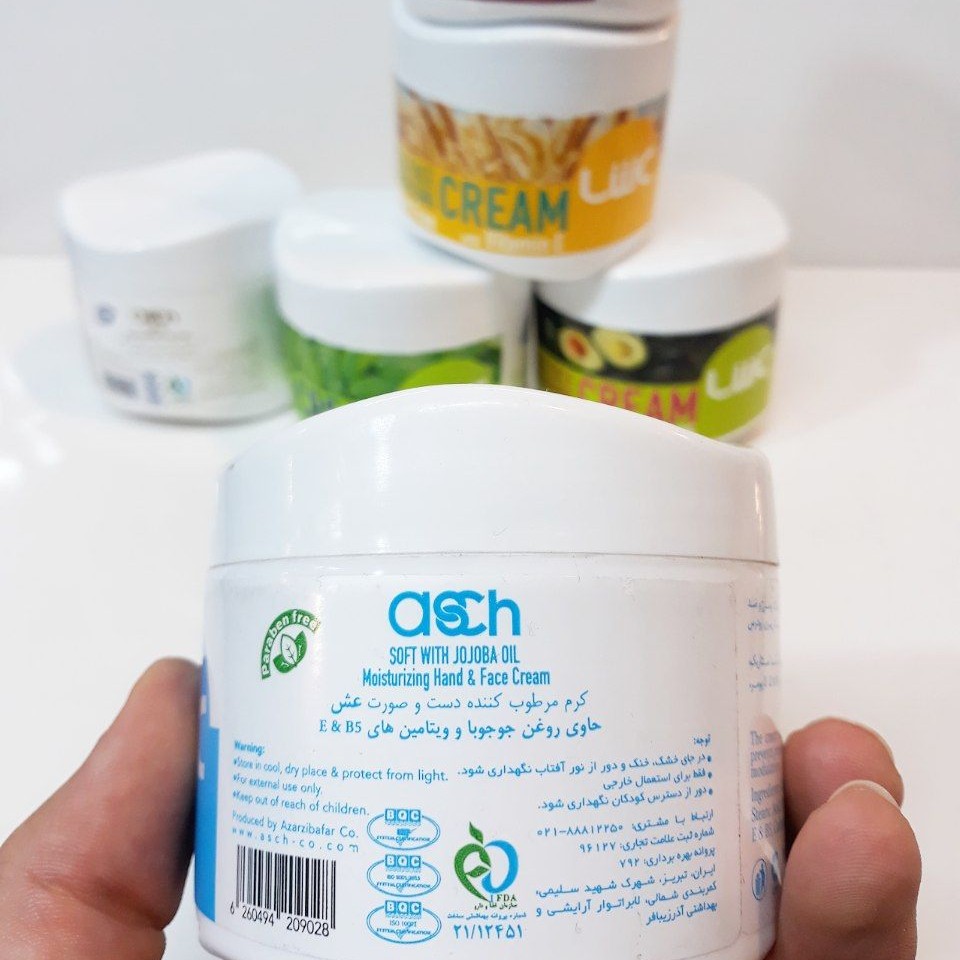 کرم مرطوب کننده دست و صورت مارک عش حاوی ویتامین E
