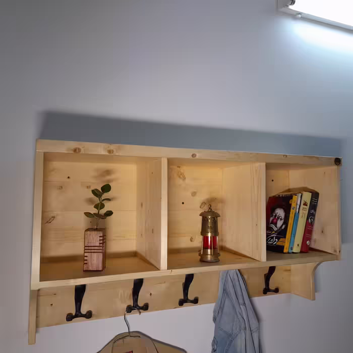 جالباسی ، کتابخانه و شلف چوبی (قابل تولید در رنگ طرح  و ابعاد متفاوت )