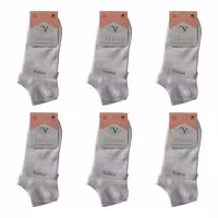 جوراب مچی ونیز نخی  کیفیت فوق العاده رنگ سفید بسته 6