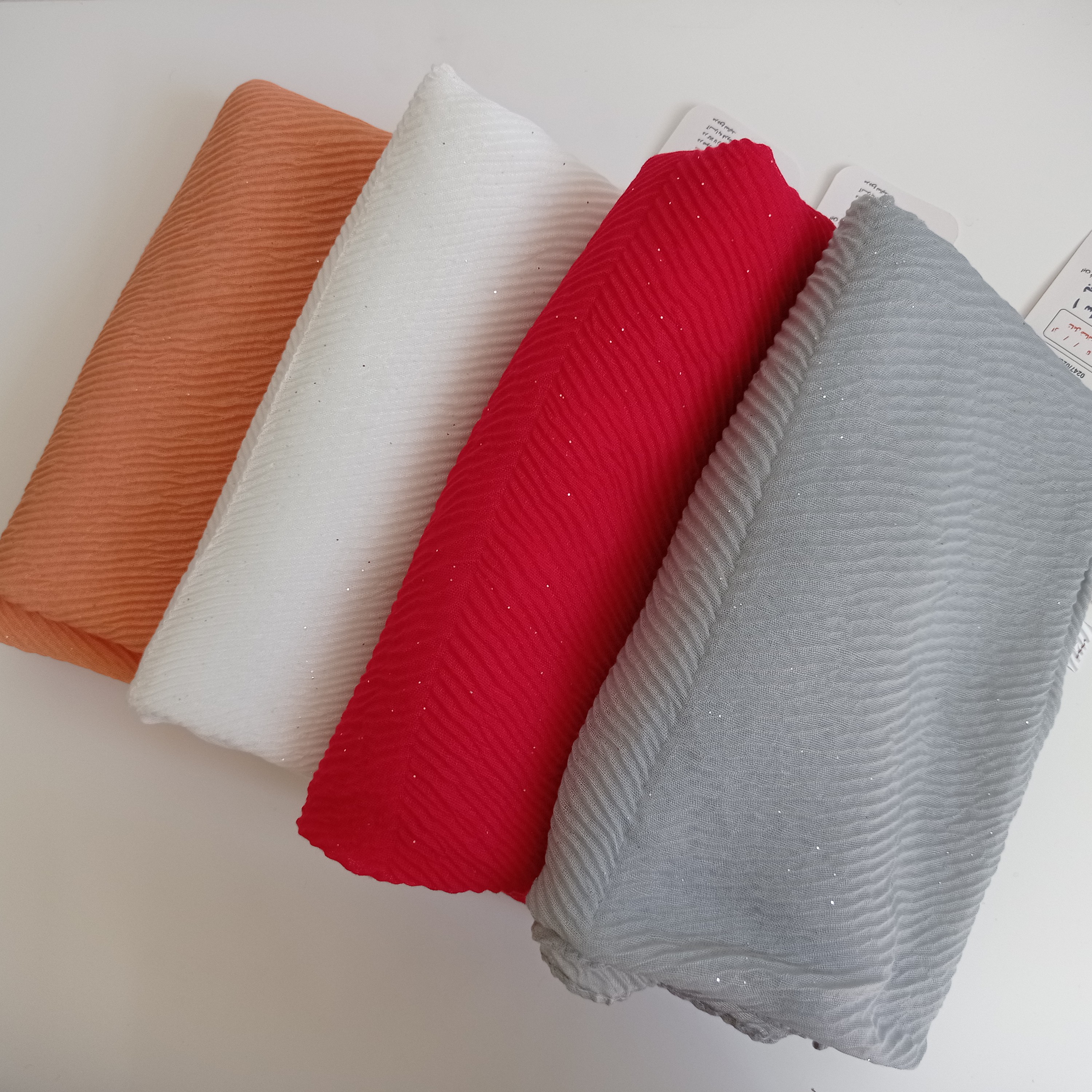 شال نخی پلیسه شاین قواره دار ضمانت دار با کیفیت عالی 