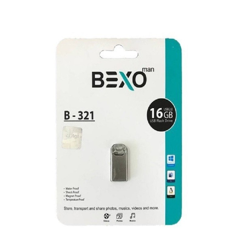 فلش بکسو مدل B-321 با ظرفیت 16 گیگابایت گارانتی 5 ساله