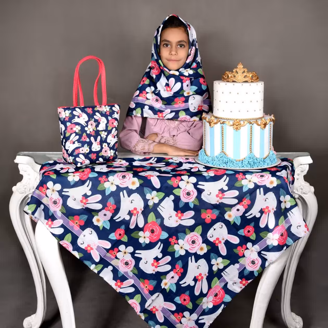 ست کیف و روسری بچه گانه طرح جذاب و فانتزی 