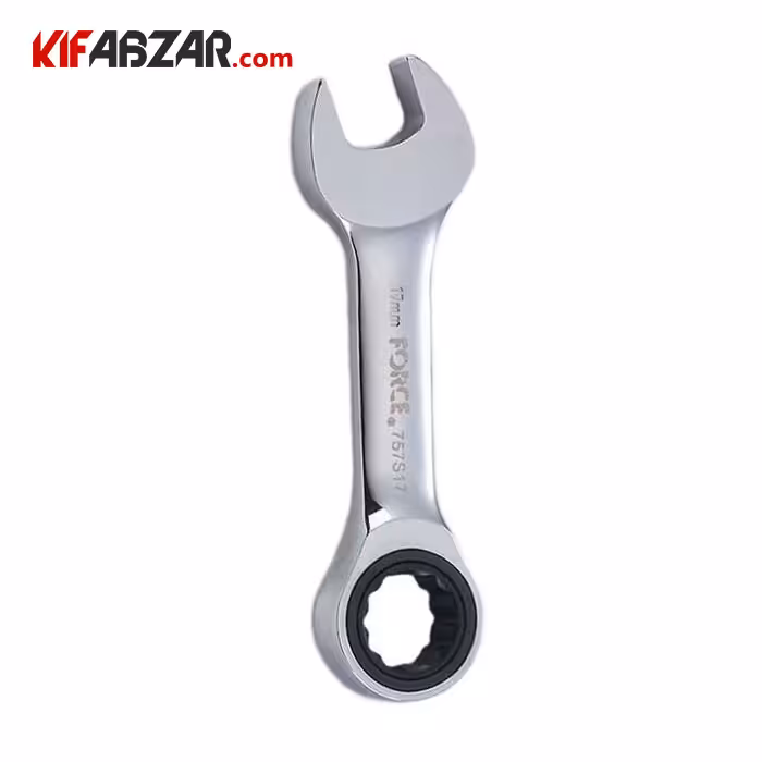 آچار یکسر تخت یکسر رینگ جغجغه ای کوتاه فورس مدل 757S