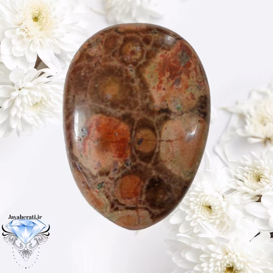 نگین پاپی جاسپر معدنی j22