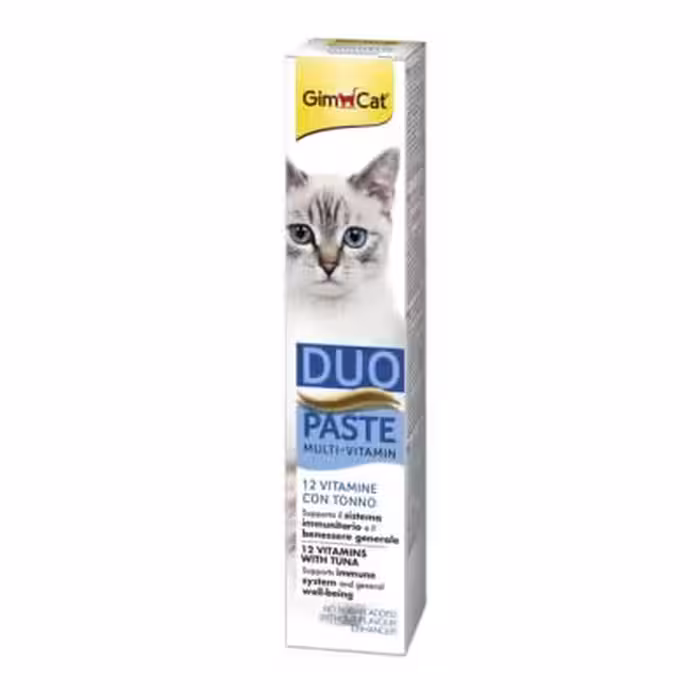 خمیر مولتی‌ ویتامین دوقلو گربه جیم‌ کت با طعم ماهی تن مدل Duo-Paste وزن 50 گرم
