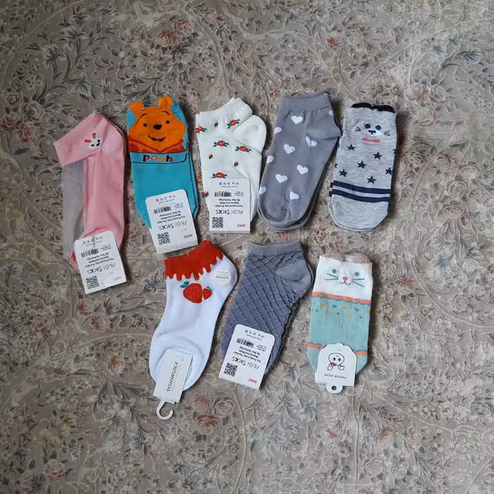 جوراب زنانه دخترانه پنبه اعلا ضد حساسیت کیفیت عالی 