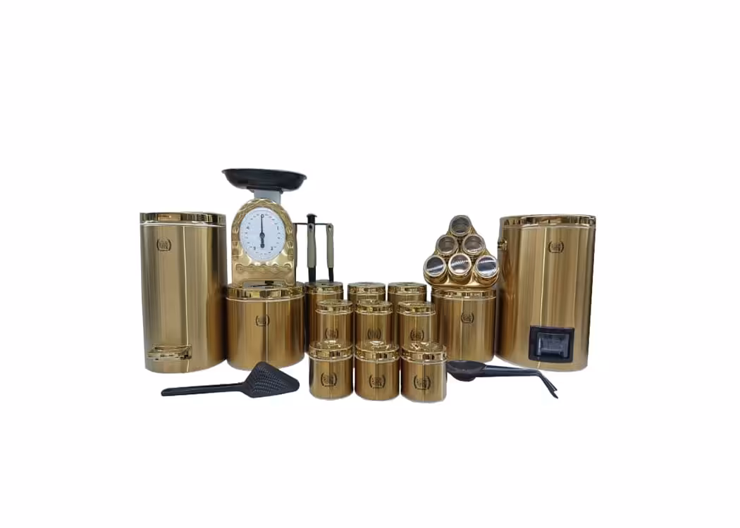 سرویس آشپزخانه استیل طلایی (گلد) 30 پارچه آرتیستون