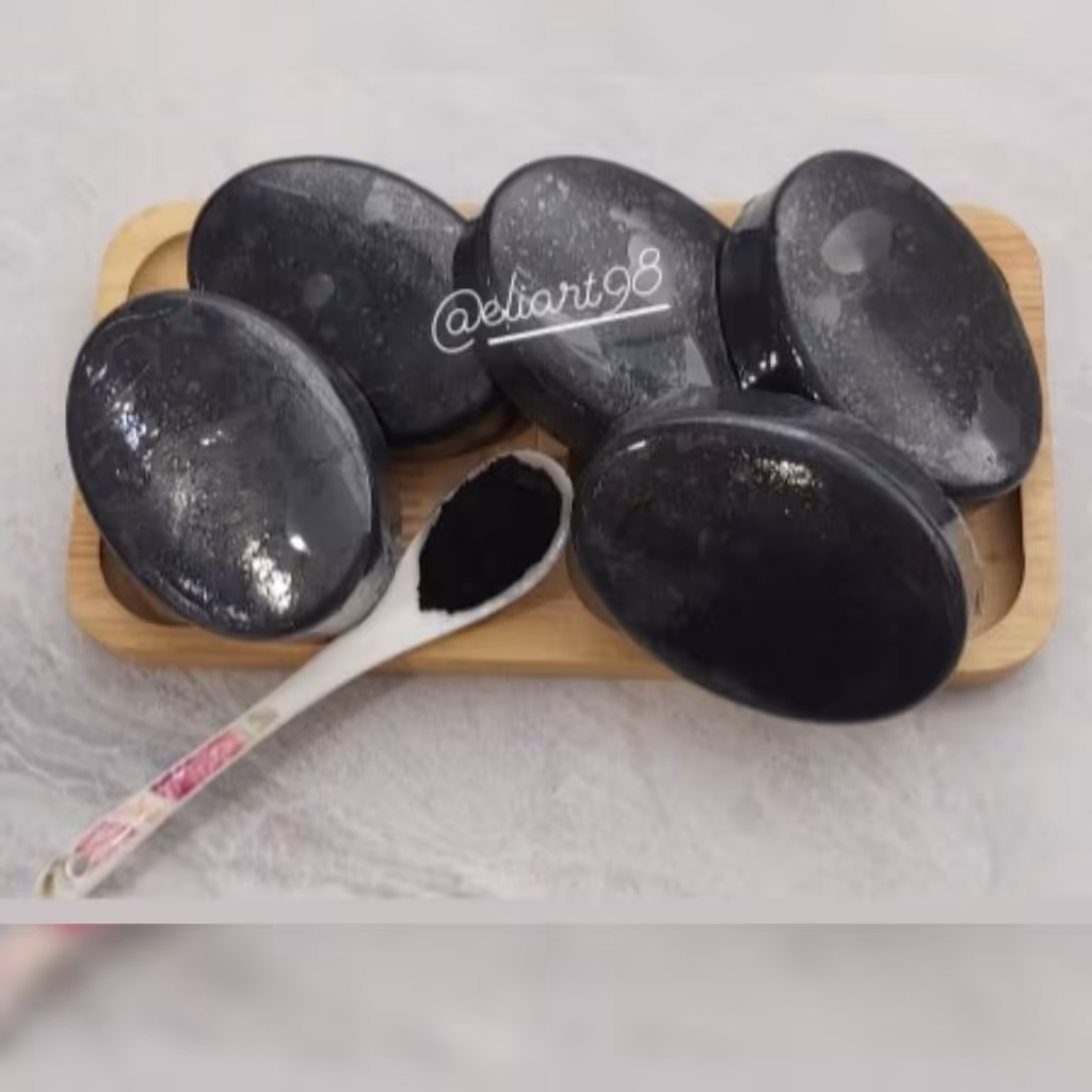 صابون معطر  طبیعی زغال فعال الی آرت/صابون زغال/صابون دستساز زغال فعال / صابون ضد جوش/صابون دستساز زغال فعال/صابون