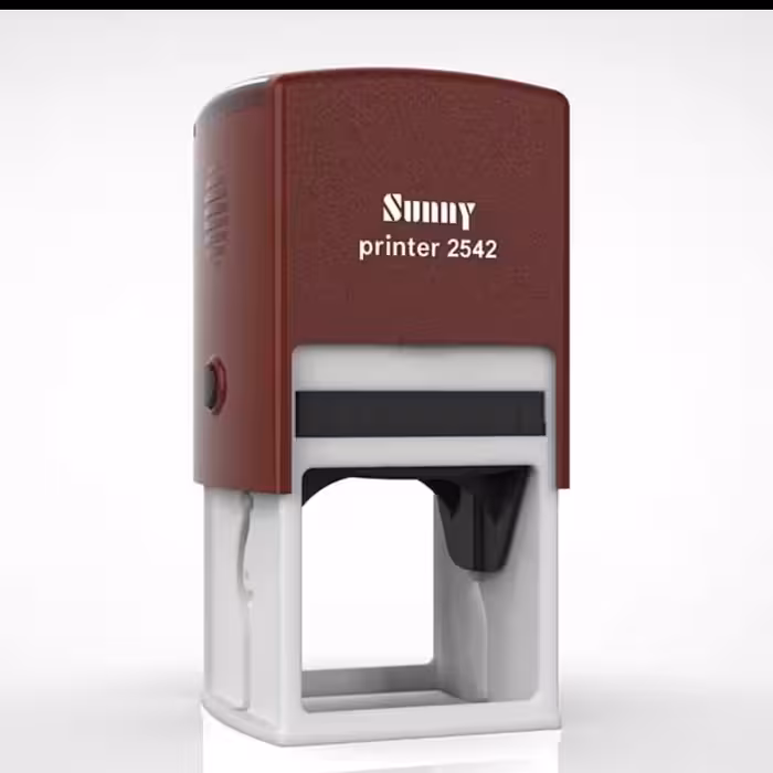 مهرسازی ساخت مهر اتوماتیک مربع سایز 42 میلیمتر  . مهر ژلاتینی