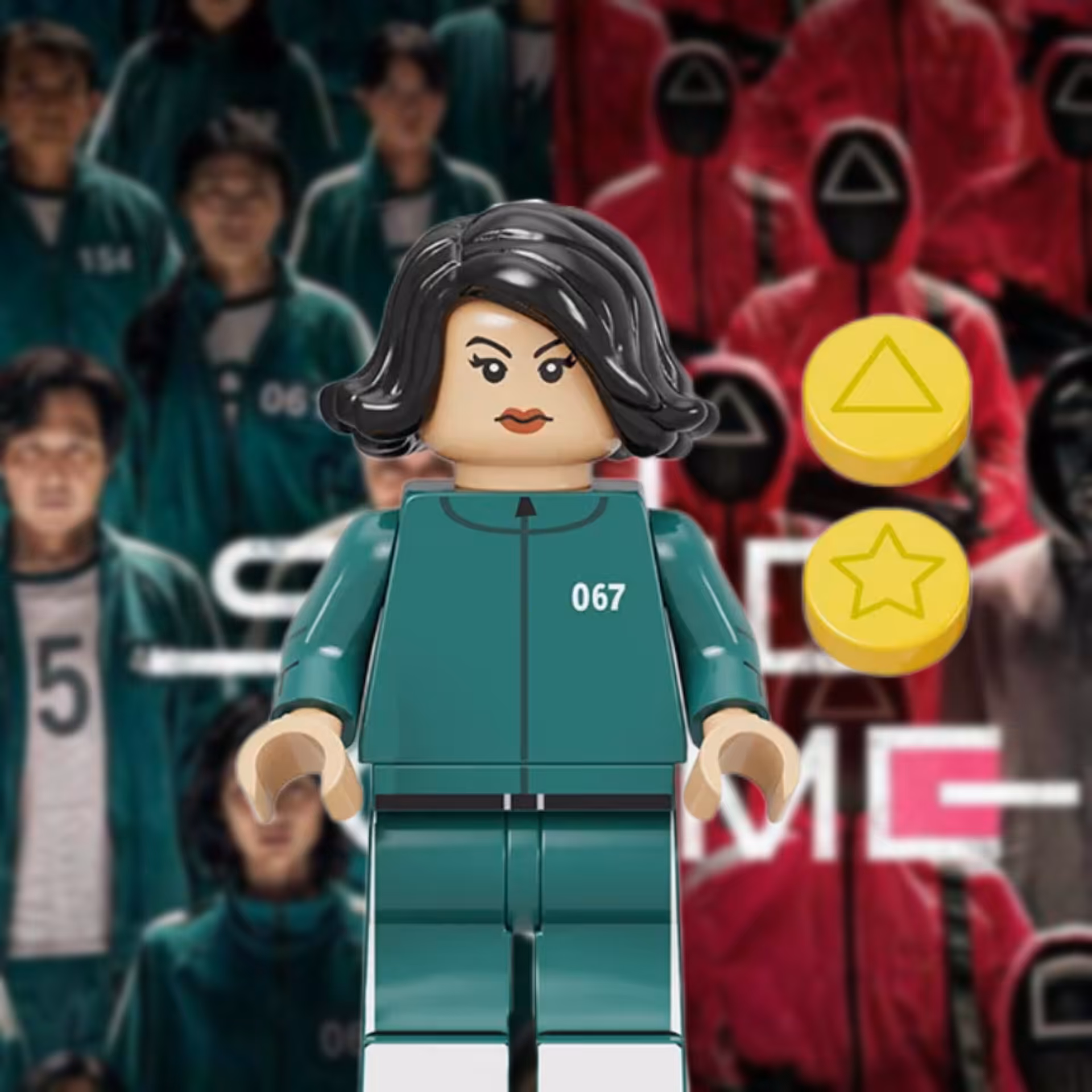 لگو بازیکن 067 از سری سریال پرطرفدار اسکویید گیم