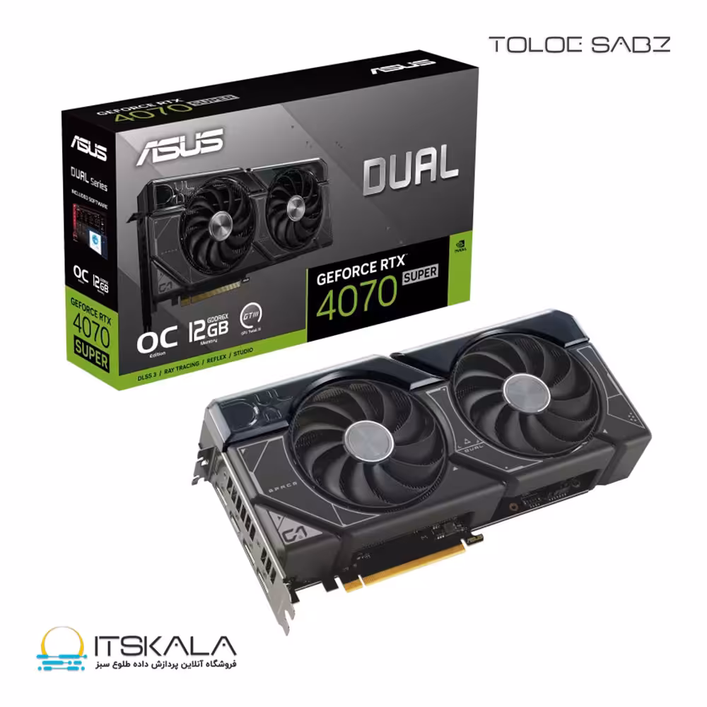 قیمت و خرید کارت گرافیک ایسوس مدل Dual GeForce RTX 4070 SUPER OC Edition 12GB GDDR6X | ITSKALA