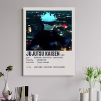 تابلو شاسی طرح انیمه جوجوتسو jujutsu kaisen  سایز 20 در  30 سانتی متر کد 1222