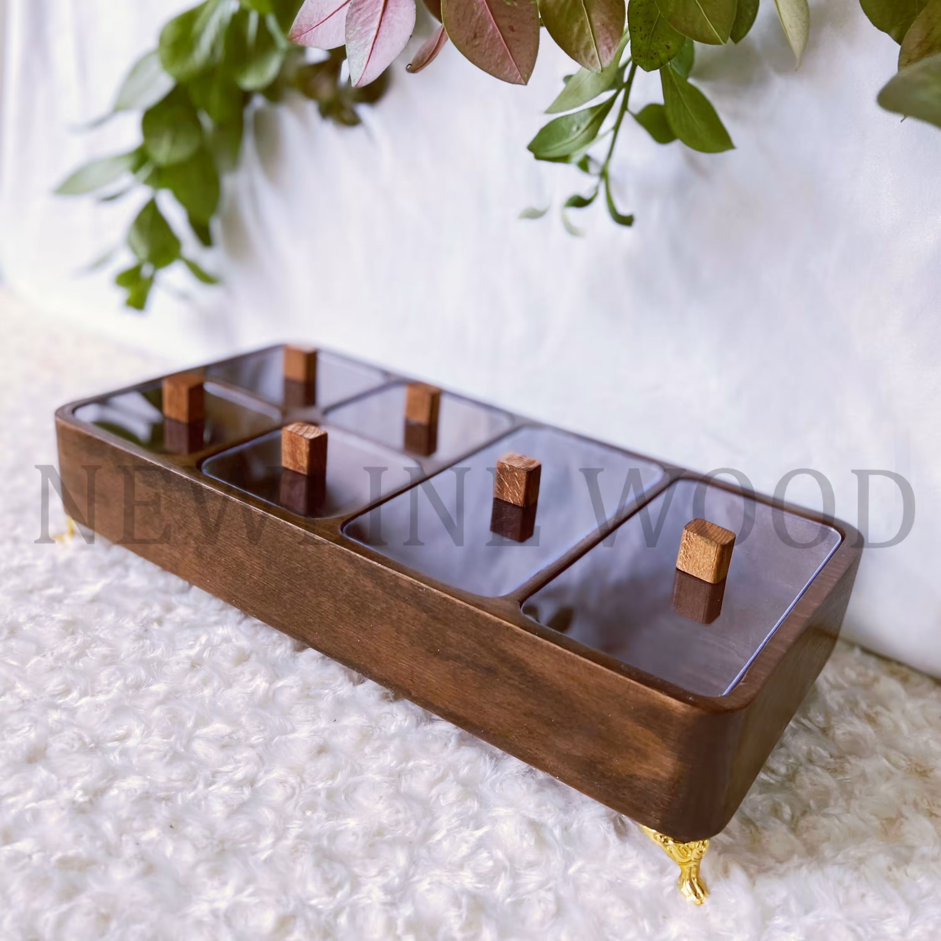 جا تیبگی چوبی پایه دار و در ب  دار -جا تیبگی پذیرایی 