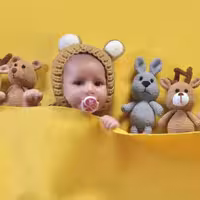 پک 3 عددی حیوانات بافتنی در رنگ های دلخواه قابل ارائه به صورت تکی