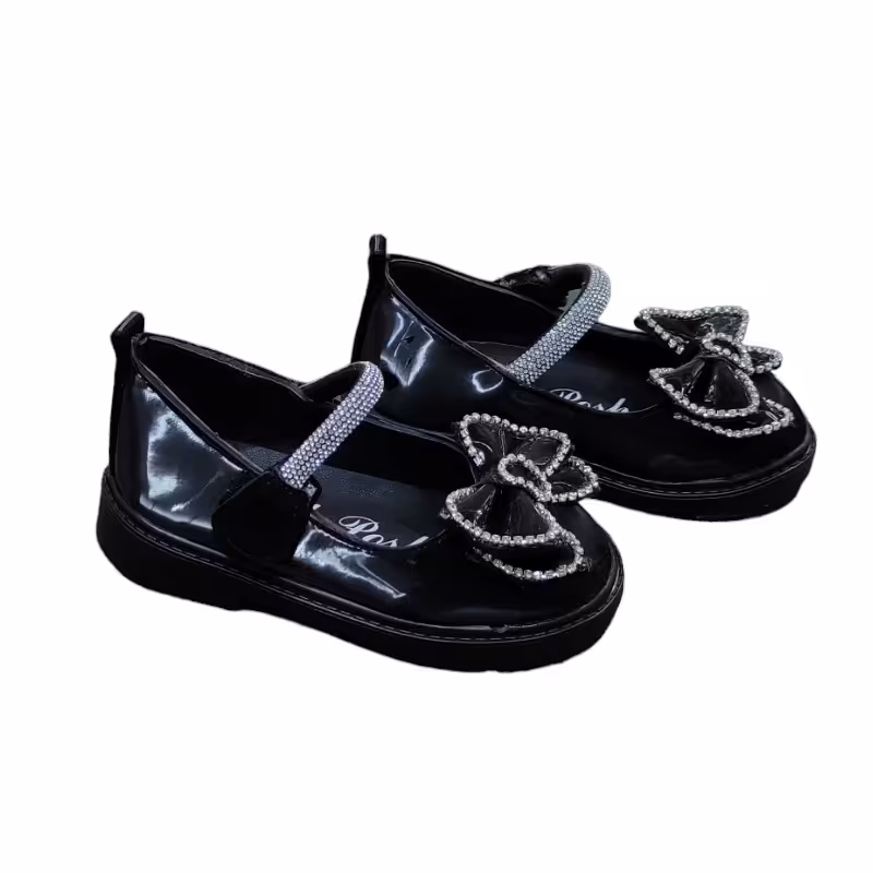 کفش مجلسی دخترانه مدل پاپیونی نگین