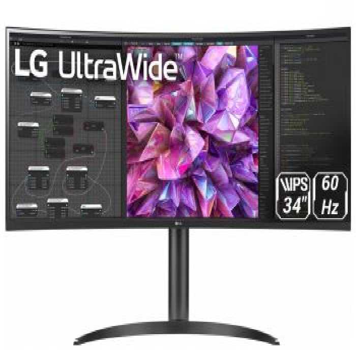 مانیتور 34 اینچ خمیده ال جی مدل LG UltraWide 34WQ75C-B