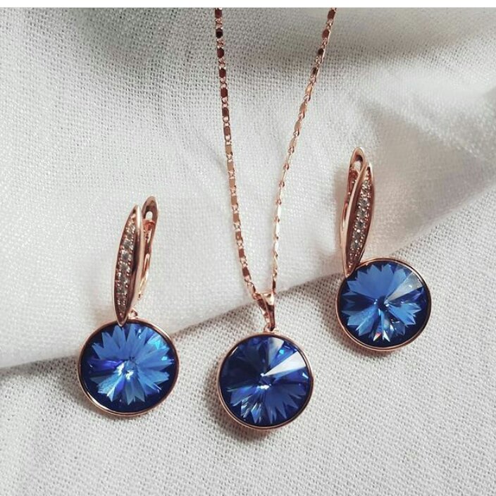 نیم ست ژوپینگ با کریستالهای سواروسکی اصل