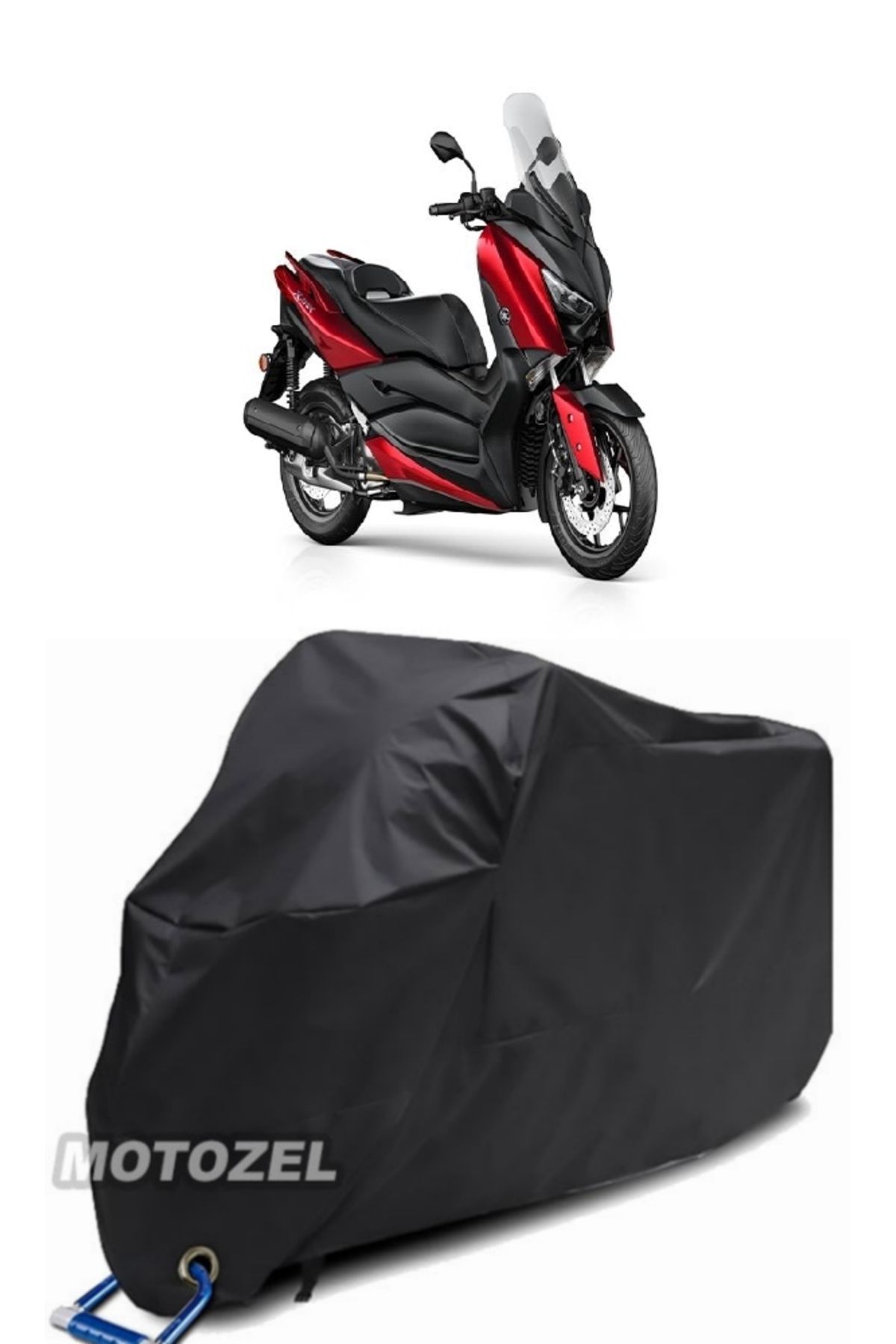 چادر موتورسیکلت مشکی YAMAHA X MAX 125 ABS موتور سیکلت سیاه ضد آب قفل سازگار AutoZEL