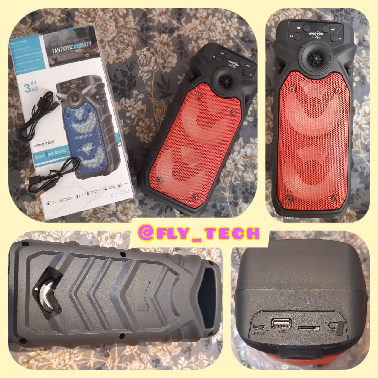 اسپیکر بلوتوثی پرقدرت و خوشگل مدل GTS-1560 باکیفیت صدای عالی و بلند