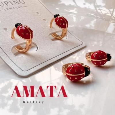 گوشواره ژوپینگ مدل کفشدوزک
