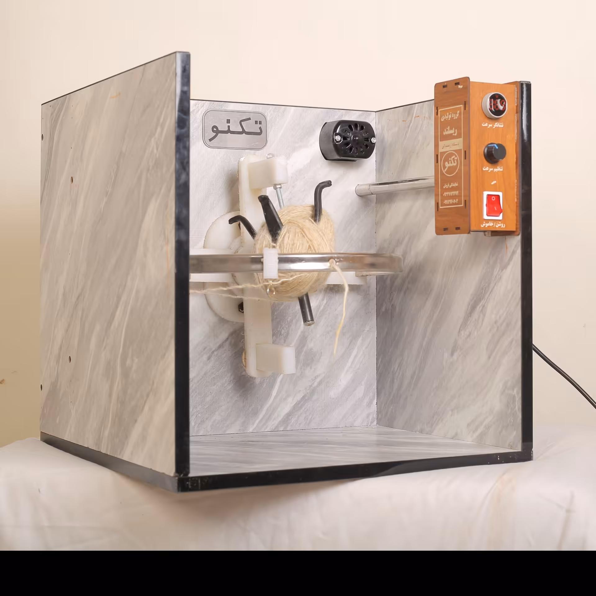 چرخ ریسندگی پشم با قابلیت کلاف پیچ خودکار