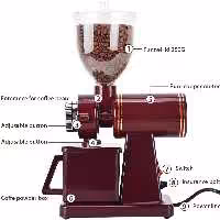 آسیاب قهوه برقی مدل 600n اصلی آسیاب خانگی قهوه 600n آسیاب قهوه خانگی رنگ زرد و سفید 