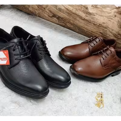 کفش چرم طبیعی طبی مردانه مدل اکو بندی