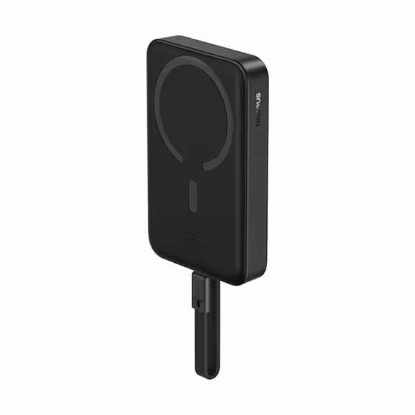 پاوربانک بیسوس مدل Magnetic Mini Wireless Fast Charge Type-C Edition Cluster Black ظرفیت 10000 میلی آمپر ساعت