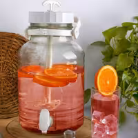 کلمن همزن دار شیشه 6 لیتری الشن پلاست 