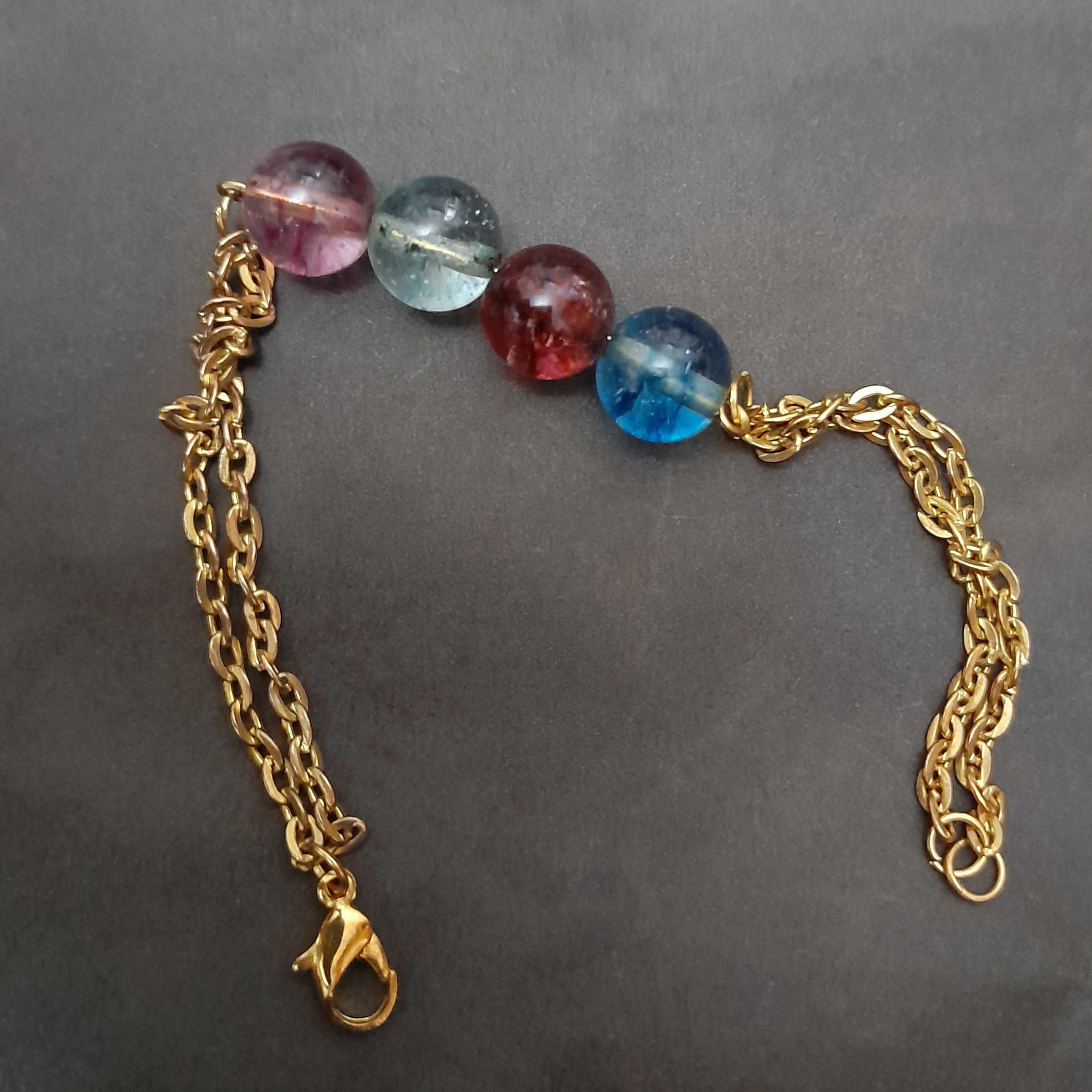 دستبند زنجیر دولا 19 سانتی متر ی