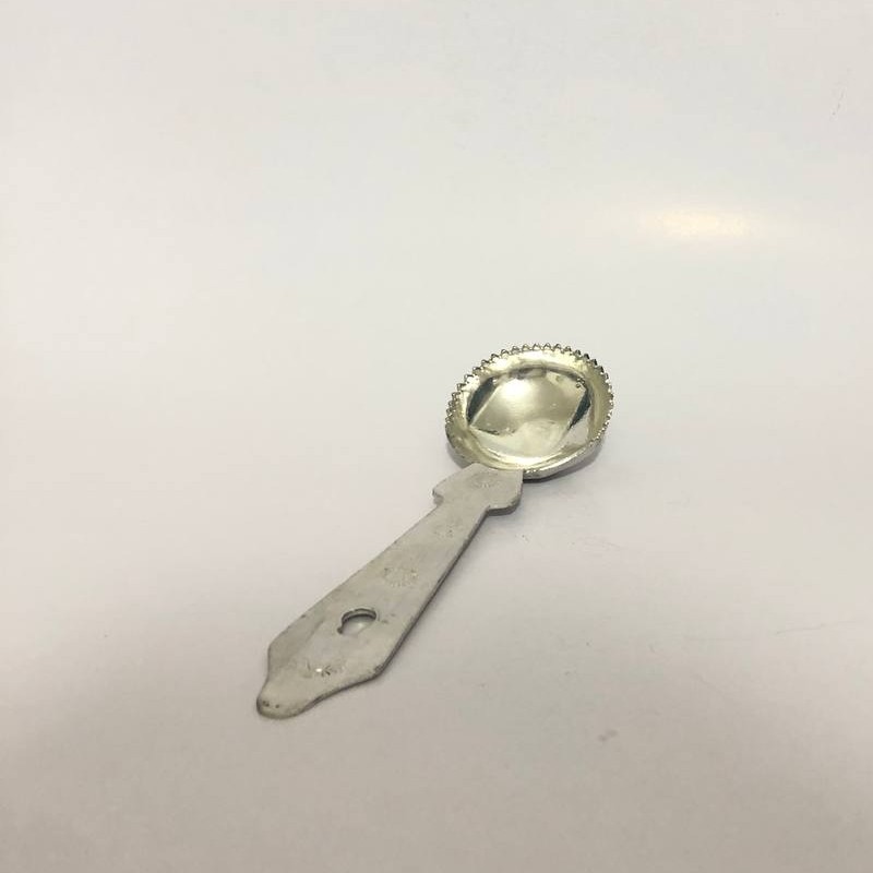 قاشق اسکوپ بستنی یا هندونه تراش مسی قلع شده (سفیدشده)