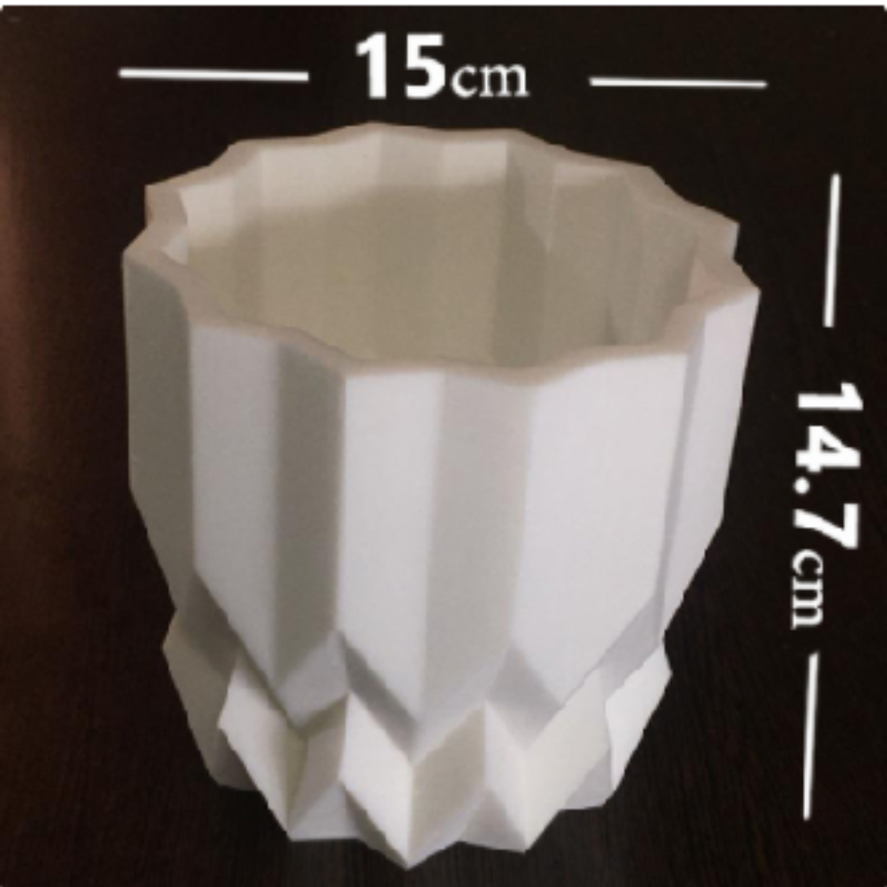 گلدان سنگ مصنوعی طرح راشن ارتفاع 15 پس کرایه 