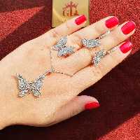 نیمست نقره 925 طرح طلا ابکاری طلا