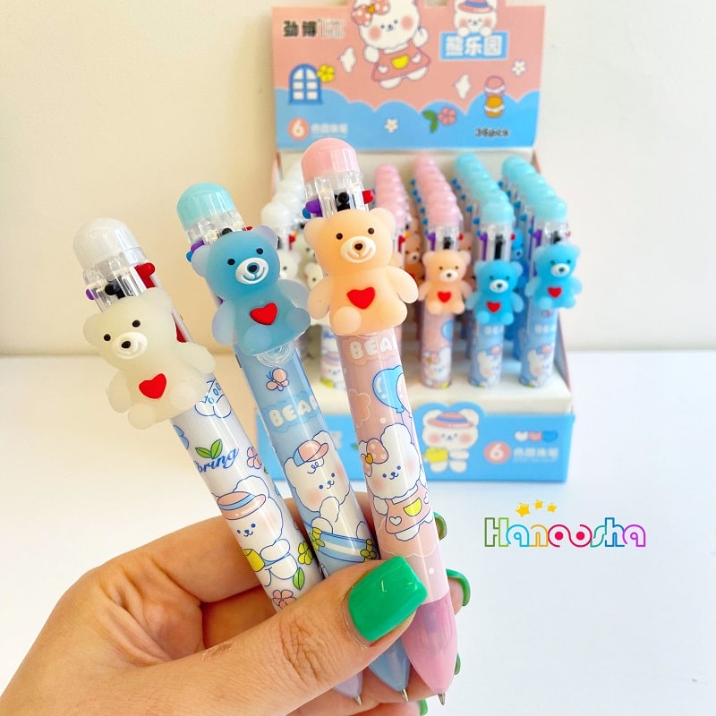 خودکار 6 رنگ خرسی