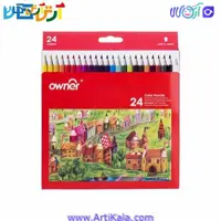 مداد رنگی 24 رنگ جعبه مقوایی OWNER