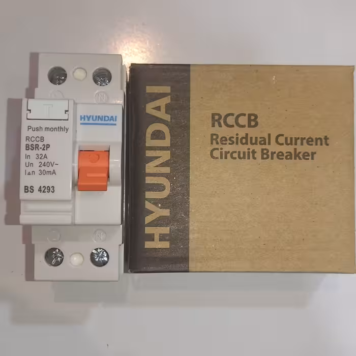 کلید محافظ جان دوپل ( تک پل بعلاوه نول ) 32 آمپر هیوندای RCCB BSR-2P مدل BS4293