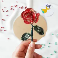 سنجاق سینه جواهردوزی گل رز 