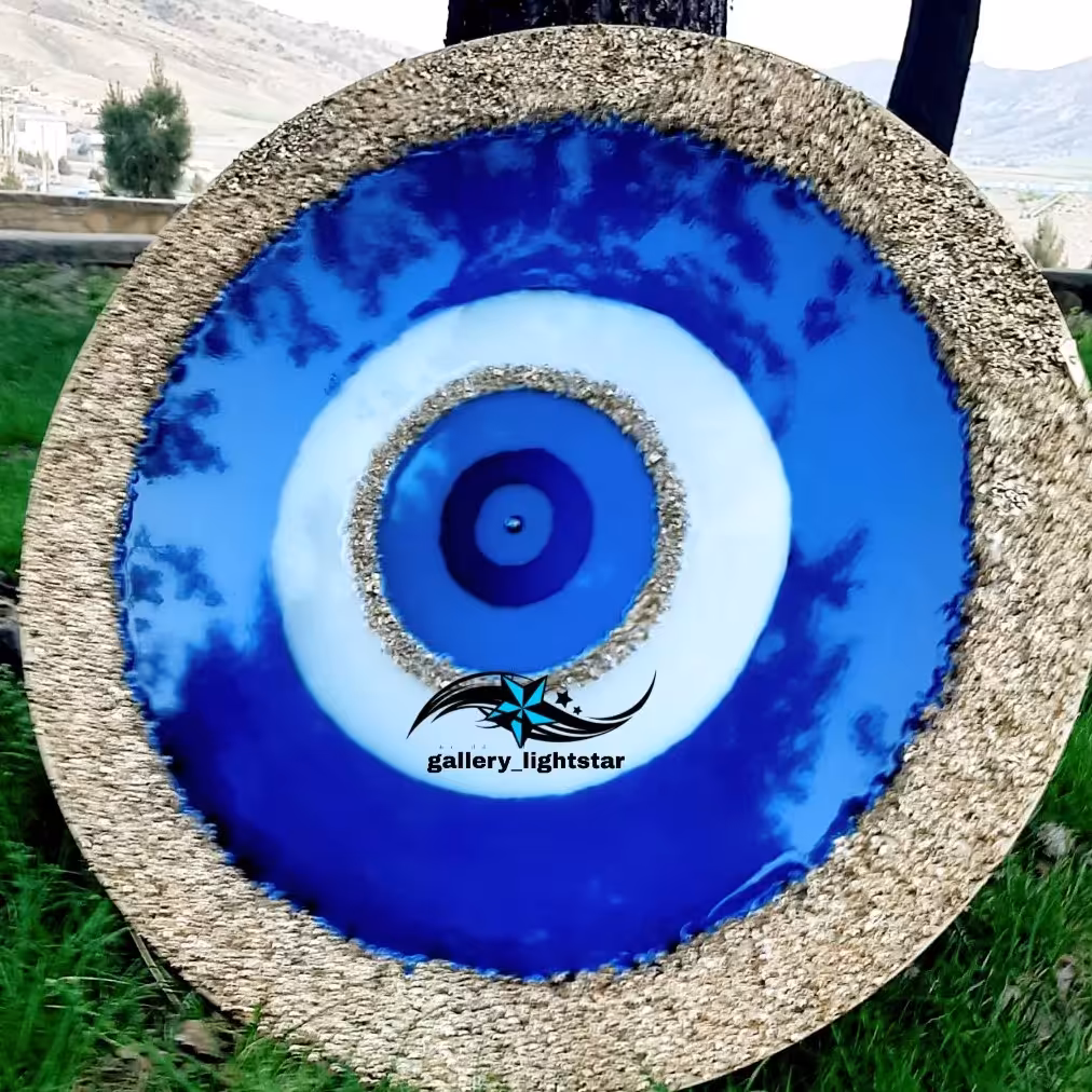 تابلو رزینی چشمنظر دیواری قطر 30 ارسال رایگان