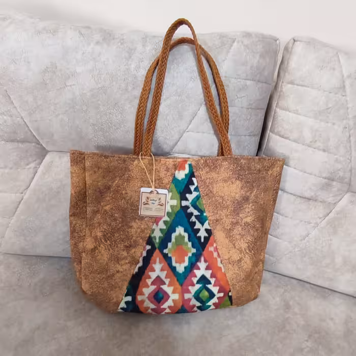 کیف مخمل مبلی  رنگ خردلی بیتا 