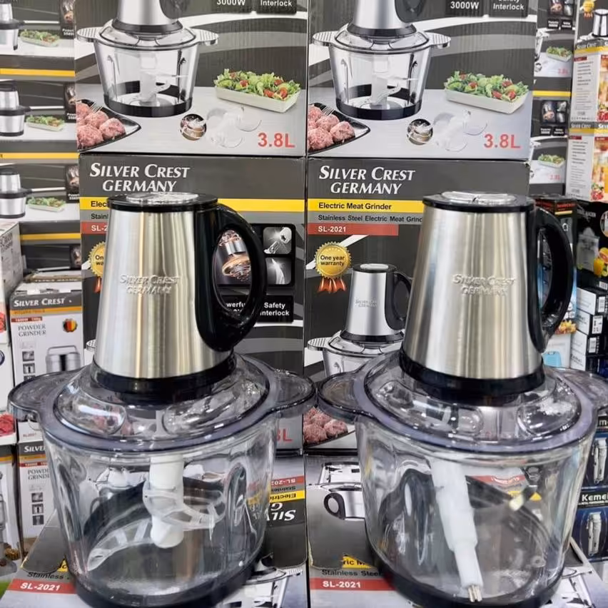 خردکن سیلورکرست کاسه پیرکس 3/8 لیتر ی بدنه استیل موتور سنگین 3000 وات اصلی 