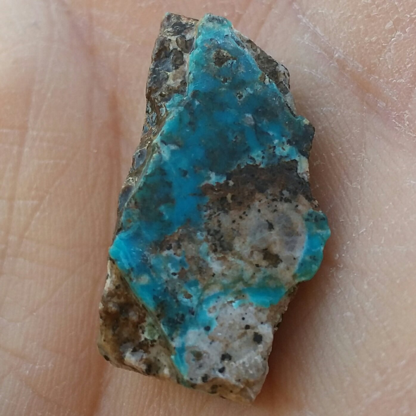 اسلایس سنگ راف فیروزه آبی محک اااصل نیشابور 100 در 100 طبیعیی شاهکار خلقت
