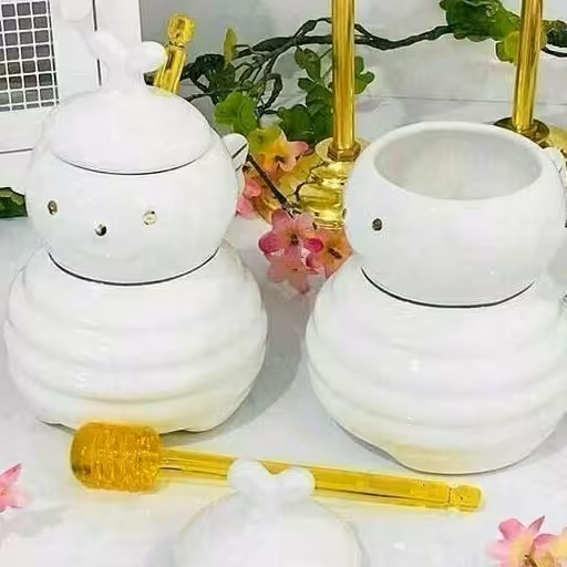 عسل خوری سرامیکی قاشق دار 