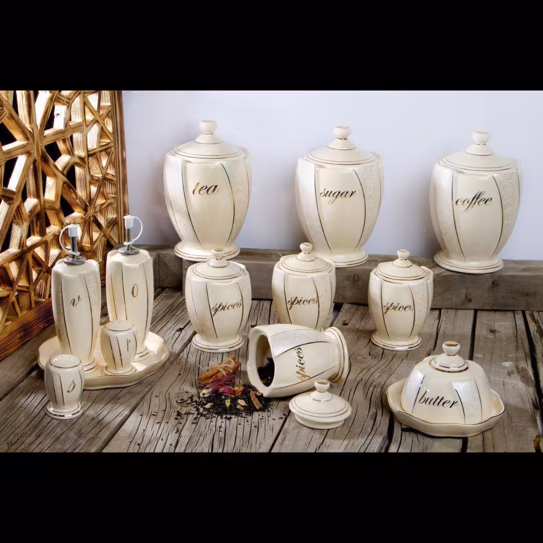 سرویس پا سماوری مارک پرستیژ کد 502 گلدار کرم