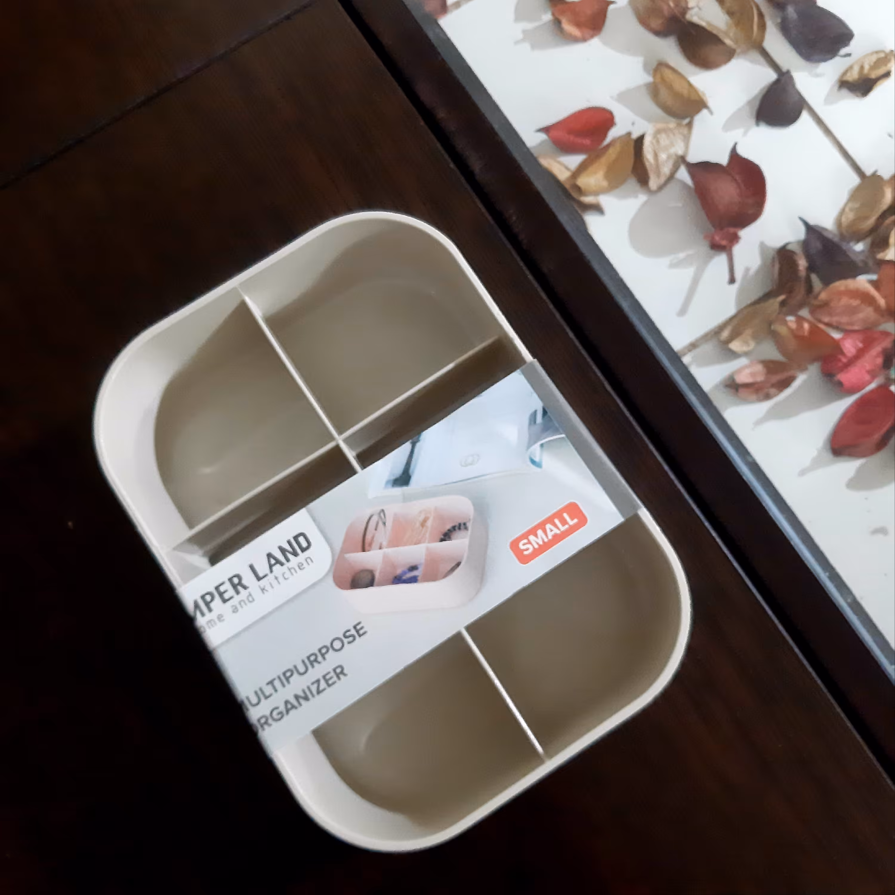  نظم دهنده ی کشو سایز کوچک کرم رنگ 