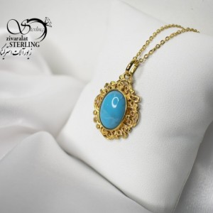 گردنبند زنانه طرح فیروزه