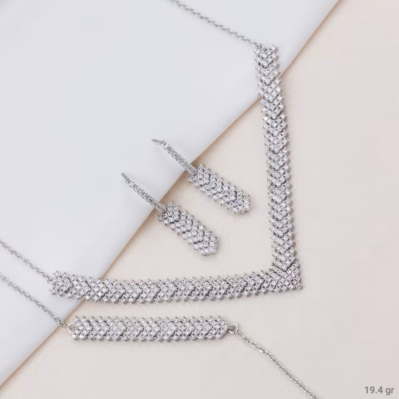 سرویس نقره میکرو زنجیری  کد S-10379-20.5